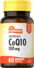 CoQ10 100mg | 60 Absorbable Softgels | with Black Pepper Extract | Non-GMO and Gluten Free Supplement | by Sundance...