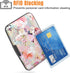 Rimilak Aluminuml Credit Card Holder, Mini Credit Card Wallet RFID Blocking Slim Metal Hard Case for Women Men, Pink Flower...