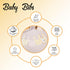 REBE & CO 6 Pack Waterproof Cotton Baby Bibs for Girls Boys for Drooling Eating with Snaps, Teething Bibs, Feeding Bibs, Newborn Baby Shower (Gira...