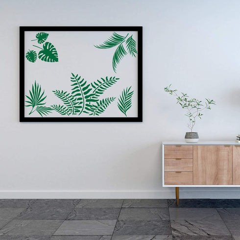 9 Pieces Reusable Painting Stencil Tropical Stencil Plastic Paint Stencils Summer Pattern Drawing Templates Stencils Reusable Craft for Painting(L...
