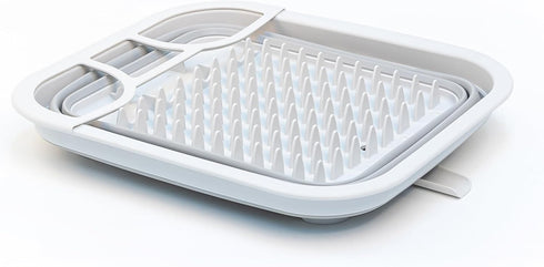 SAMMART 8.5L (2.2 Gallon) Collapsible Dish Drainer with Swivel Spout - Foldable Drying Rack - Portable Dinnerware Organizer - Space Saving Kitchen...
