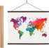 Magnetic Poster Hanger Frame - 24 inches Wooden Magnetic Poster Frame Hanger for Scratch Off Maps, Prints, Pictures, Photos, Canvas Artwork...