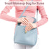 Narwey Small Makeup Bag for Purse Vegan Leather Travel Makeup Pouch Mini Cosmetic Bag Zipper Pouch for Women (Pink)...