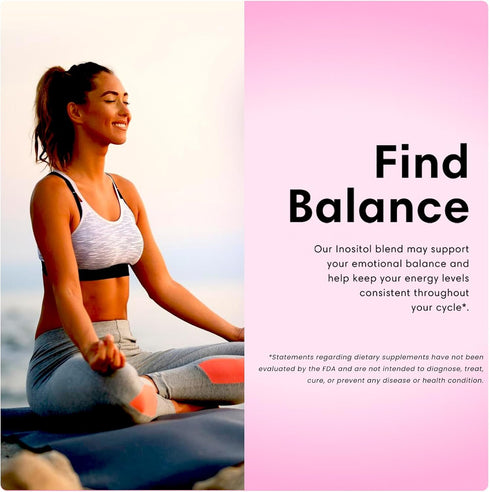 FLEUR Myo-Inositol & D-chiro Inositol Capsules, Hormone Balance and Ovarian Function Support for Women, Inositol for PCOS Symptom Relief, Regulate...