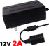 110V AC to DC 12V 2A Power Converter - 100V-250V AC Wall Plug to 12V DC Car Cigarette Lighter Socket Transformer for Car GPS Dash Cam FM Transmitt...