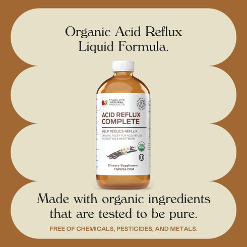 Acid Reflux Complete 8oz - Natural Organic Liquid Heartburn, GERD, & Amish Reflux Relief Remedy & Medicine...