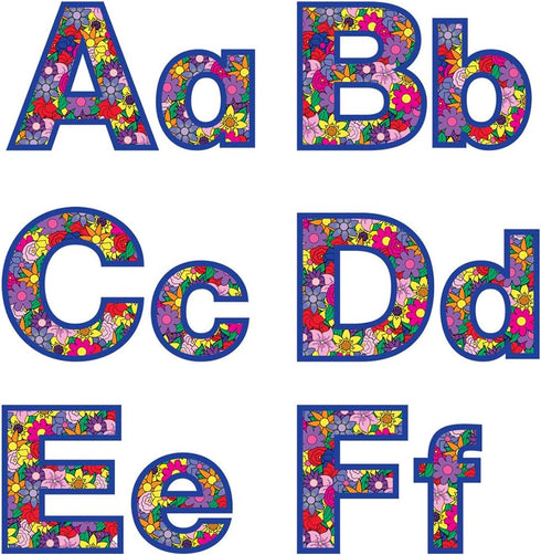 Hygloss Products Bulletin Board Letters and Numbers – Punch Out Flower Pot Design Combo – 3 Inch, 350 Pieces...