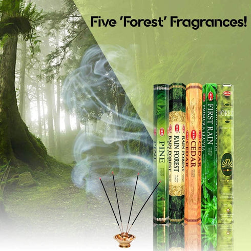 Hem Incense Forest Cedar Pine Rain Forest First Rain 5 x 20, 100 Sticks…...