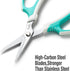 Beaditive Multipurpose Craft Scissors - High-Leverage with Sharp Carbon Steel Blades - Ergonomic Sewing Scissors for Heavy Duty Projects - Office,...