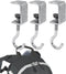3 Pack Desk Bag Holder Schoolbag Hooks Headphone Hanger Stand, Adjustable Metal Under Desk Clamp Hook Mount for Portable Bag Gaming Headphones Clo...