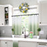 XTMYI Green Curtains for Kitchen Window,Sun Light Blocking Tier Cafe Curtain for Bedroom,Sage and White,24 Inch Long...