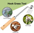 2Pcs Dritnow Weed Puller Tool and Crack Weeder, Paver Crevice Uprooting Weeding Removal Tool, 4 Claw Manual Pulling Weeders with Wood Handle for G...