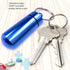 5 Pack - Aluminum Keychain Medication Pill Box. Waterproof Portable Mini Travel Pill Boxes Medicine Vitamin Holder case. Bottle Container, Organiz...