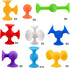 48 Piece Suction Cup Toys Construction Set - Silicone Building Blocks DIY Fun Bath Toys for Kids Ages 1-3, Toddler Travel Toys, Darts Sucker Toys ...