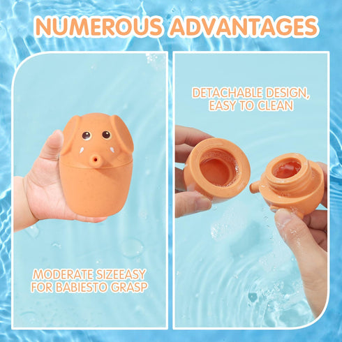 Baby Bath Toys , 11-Piece Water Table Toys with Floating Boats for Toddlers 1-3, Bathtub Pool Baby Toys 6-12 Months, Dishwasher Safe Infant Toys B...