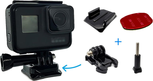 JINGXIN Helmet Mounts for GoPro,Flat Curved Helmet Adhesive Sticky Mounting with J Hook Buckle Clip Attachment Accessories,Compatible with GoPro H...