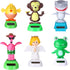 6 Pcs Solar Powered Dancing Animal Dolls Swinging Animated Bobble Dancer Window Sun Catcher Car Decor Portable Suncatchers,Frog Angel Shark Flamin...
