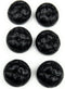 6-1-1/16 '' Faux Leather Black Buttons Sets Folded Design,-Ideal Leather Replacement Button Set for Your Favorite Harris Tweed, Camel-Hair, Cashme...