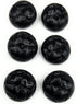 6-1-1/16 '' Faux Leather Black Buttons Sets Folded Design,-Ideal Leather Replacement Button Set for Your Favorite Harris Tweed, Camel-Hair, Cashme...