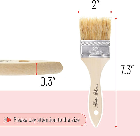 Bates- Chip Paint Brushes, 2 Inch, 9 Pack, Chip Brush, Brushes for Painting, Paint Brushes, 2 Inch Paint Brush, Stain Brushes for Wood, Natural Br...