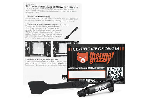 Thermal Grizzly Hydronaut - 1 Gram - Conductive High Performance Thermal Paste - Ideal for Air and Water Cooling CPU/GPU - for Large Cooling Surfa...