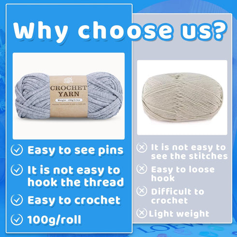 Tape Yarn for Crocheting, T-Shirt Yarn, 100g Fabric Yarn, Flat Crochet Yarn, Yarn for Crocheting, Beginner Yarn, Crochet Yarn for Crocheting, for ...