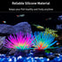 Uniclife Aquarium Imitative Rainbow and Iridescent Blue Sea Urchin Balls Artificial Silicone Ornament Set with Glowing Effect for Fish Tank Landsc...