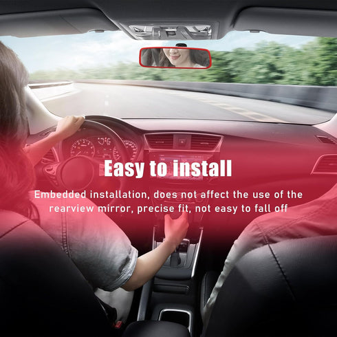 Car Rear View Mirror Protector Frame, Silicone Auto Rearview Mirror Protection Cover Compatible with Model 3/ Y, Interior Rear View Decoration Tri...