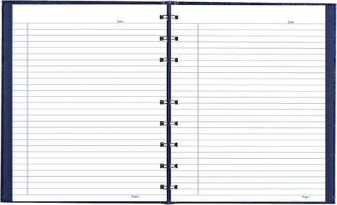 Blueline NotePro™ Executive Notebook, Indexing System, Refillable, Hard Cover, 9.25" x 7.25", 150 Ruled Pages, Indigo Blue (A7150.BLU)...