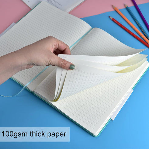 2 Pack B5 Journal Notebooks Classic College Ruled Notebooks Hardcover Lined Journals for Office Home School Business Writing Note Taking, 10.2 x 7...