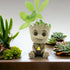 Mini Groot Figurine Miniature Model Home Accessories Decompression Artefact Kids (Bird Nest Model)...