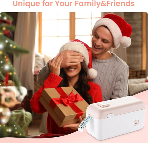 Label Maker Machine with Tape - HP4 Portable Bluetooth Label Maker Printer with Built-in Cutter, Mini Label Makers with Multiple Templates for Org...