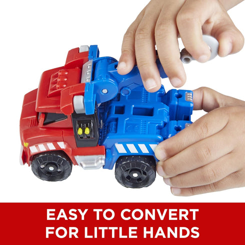 Transformers Playskool Heroes Rescue Bots Optimus Prime, Converting Toy Robot Action Figure, Ages 3 and Up...