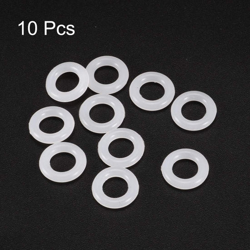 uxcell Silicone O-Rings, 11mm OD 6.2mm ID 2.4mm Width VMQ Seal Gasket for Compressor Valves Pipe Repair, White, Pack of 10...