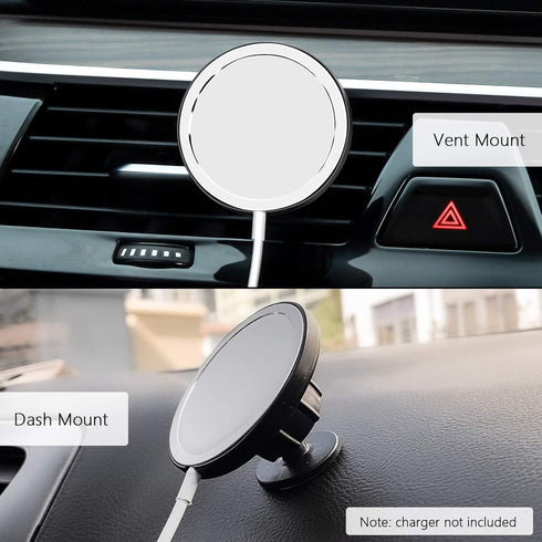 Kuaguozhe Adhesive Car Mount Compatible with Mag Safe Charger - Use Together as Magnetic Phone Car Holder, Car Mount on Vent Dashboard, Compatible...