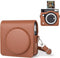 Protective Case for Fujifilm Instax Square SQ40 Instant Camera - Vintage PU Leather Camera bag with Adjustable Shoulder Strap - Classic Brown...