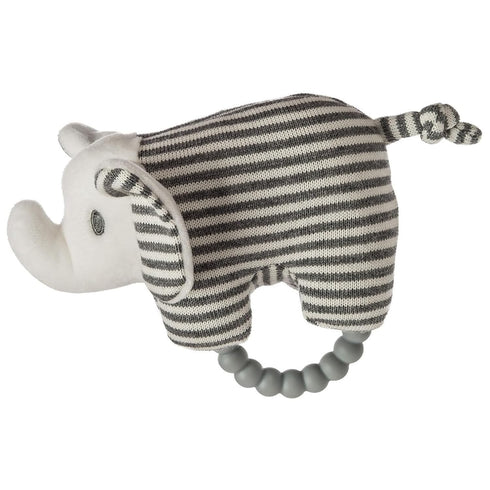 Mary Meyer Soft Baby Rattle with Soothing Teether Ring, 6-Inches, Afrique Elephant...