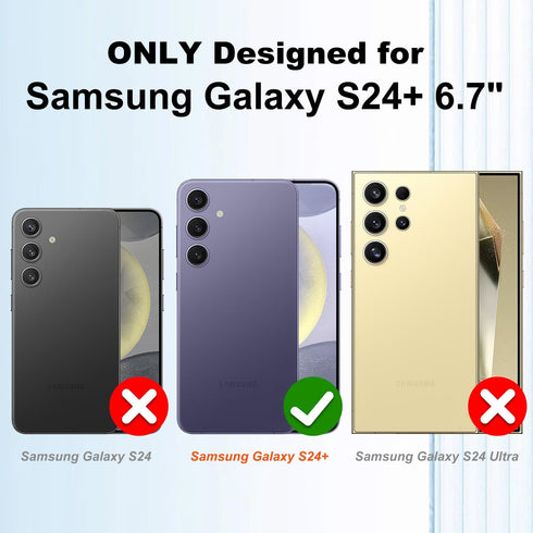 Fiyart Designed for Samsung Galaxy S24 Plus Case,Compatible with MagSafe Love Heart Plating Camera Protection Clear Phone Case, Magnetic Glitter f...