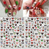 4 Sheets Christmas Nail Art Stickers Cute Cartoon Nail Decals Self Adhesive 3D Nail Art Charms Supplies Xmas Nail Art Design Kawaii Nail Stickers ...