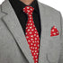 Dan Smith Dark Red,Beige Tie For Party Neck Ties Pocket Squares Set Red Cotton Birthday Custom C.C.N.B.034 Paisley...