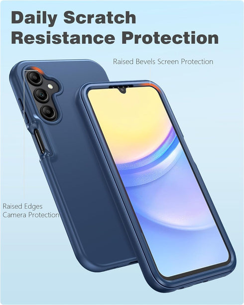 FNTCASE for Samsung Galaxy A15-5G Case: Phone Case with Built-in Screen Protector Protective Silicone Cell Phone Cover Rugged Shockproof Full Prot...