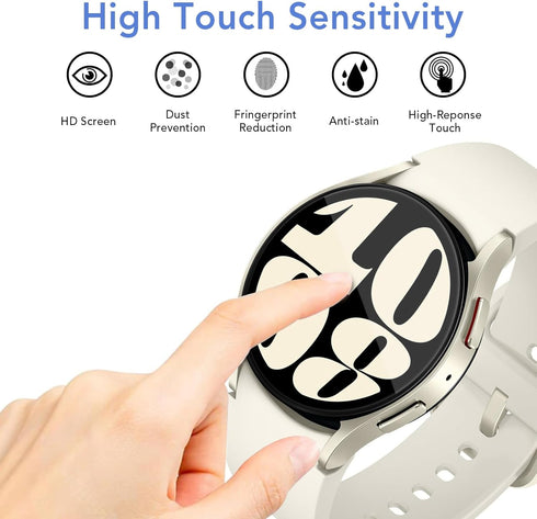 SPGUARD [2Pack Galaxy Watch 6 40mm Screen Protector, Auto-alignment Installation Kit Accessories Tempered Glass Screen Protector for ONLY Samsung ...