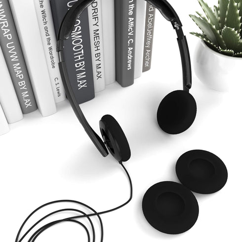 Headset Ear Foam Earpads Sponge Cushion Covers (Black) 5 Pairs...