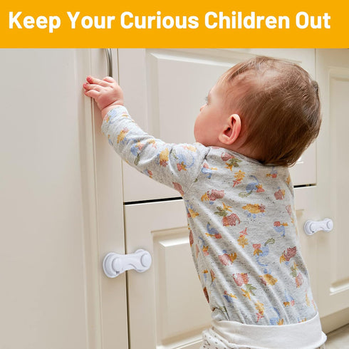 TRILINK Cabinet Locks for Babies 10 Pack, Baby Proofing Baby Safety Locks, Child Locks for Cabinets, Fridge Locks for Kids, Strong Adhesive No Dri...