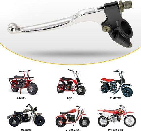 HIAORS 7/8" Mini Bike Brake Clutch Handle Lever Perch for Coleman CT200U BT200X Trail 200 CT100U CC100X Baja Massimo Motovox MiniBike CRF XR 80 SS...