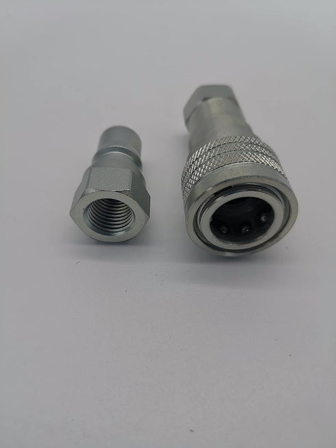 Quick Disconnect Hydraulic Coupler/Coupling 7241-B 1/4 Inch NPT (1 Set)...