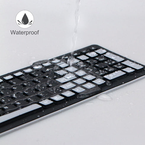 sungwoo Wireless Silicone Keyboard, 2.4GHz Wireless, Foldable Rollup Keyboard, Waterproof, Dustproof and Lightweight, Perfect for PC, Notebook, La...