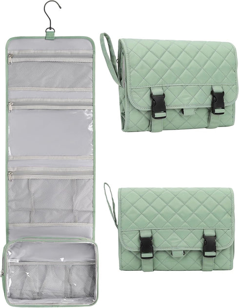 Relavel Travel Hanging Toiletry Bag for Men Women Travel Kit Shaving Bag Waterproof Large Makeup Bag Wash Bag Makeup Organizer Cosmetic Case for B...