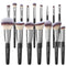 16Pcs ULTRA SOFT Black labeled Makeup Brushes set Contains large powder Flat Foundation Blending Blush Face contour Concealers Brush (16Pcs Matte ...