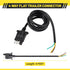 Oyviny 4 Way Flat Trailer Connector 5 Feet Jacketed Cable Heavy Duty Extension Cable Standard 4 Pin Trailer End Wiring Harness Adapter 18AWG Red C...